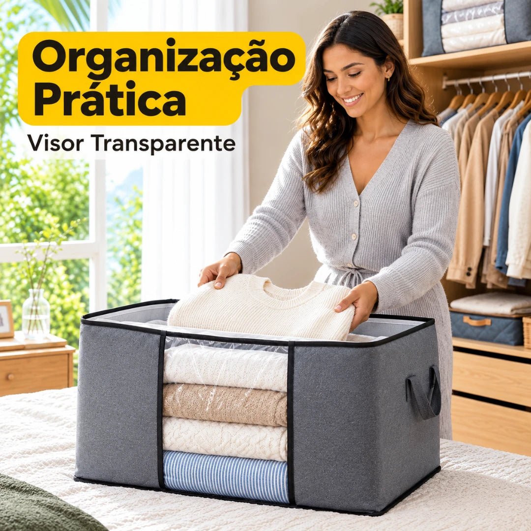 OrganizaFlex™ — Caixa Organizadora para Ganhar Mais Espaço e Acabar com a Bagunça - Entrega Grátis