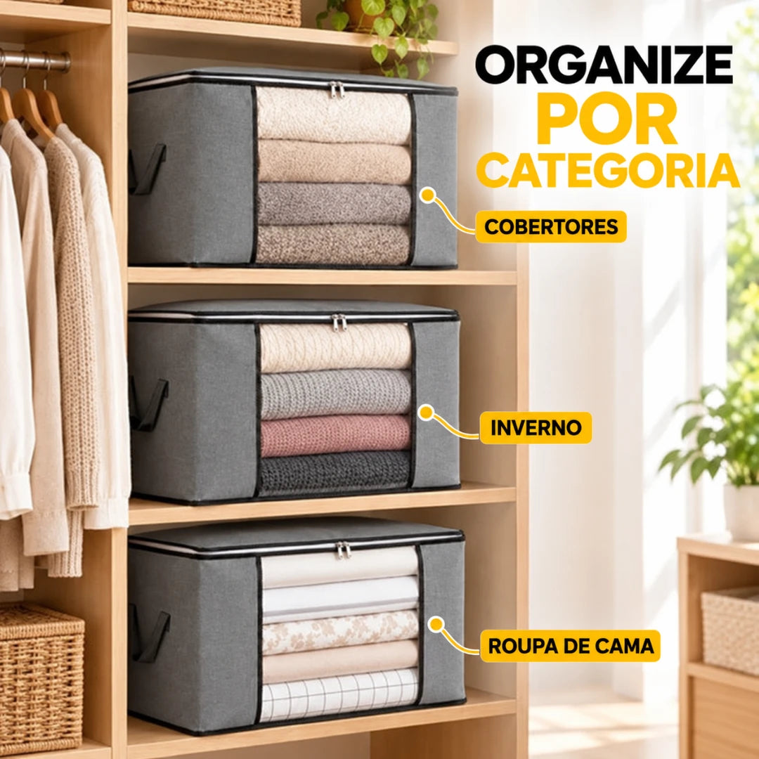 OrganizaFlex™ — Caixa Organizadora para Ganhar Mais Espaço e Acabar com a Bagunça - Entrega Grátis