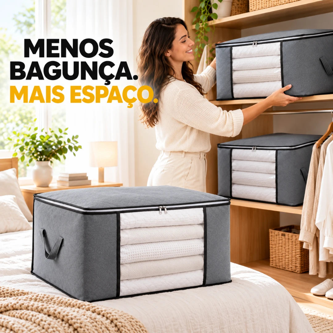 OrganizaFlex™ — Caixa Organizadora para Ganhar Mais Espaço e Acabar com a Bagunça - Entrega Grátis