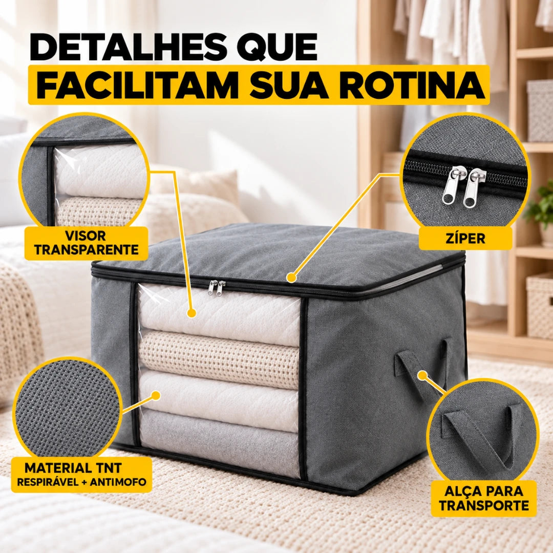 OrganizaFlex™ — Caixa Organizadora para Ganhar Mais Espaço e Acabar com a Bagunça - Entrega Grátis