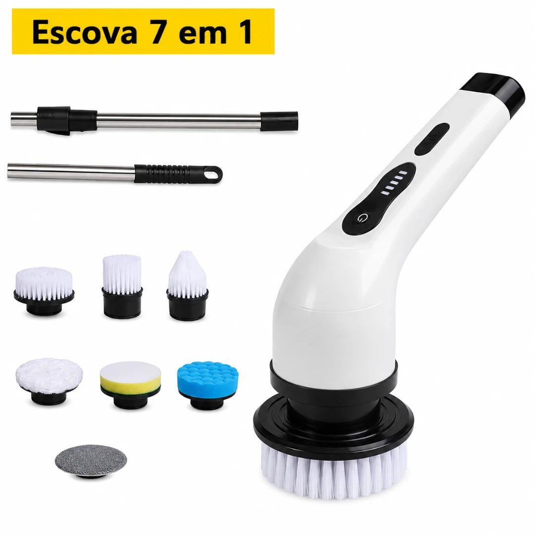 CleanPro™ - Escova Elétrica de Limpeza 7 em 1 Sem Fio Multiuso Prática Para Casa - Frete Grátis