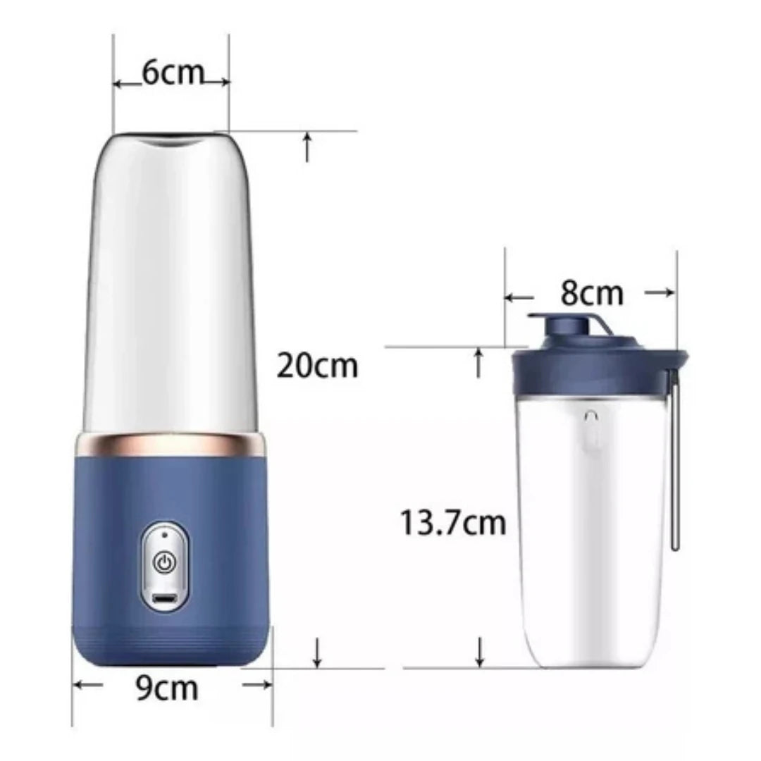 Liquidificador Portátil Elétrico com 6 Lâminas — Garrafa Multifuncional