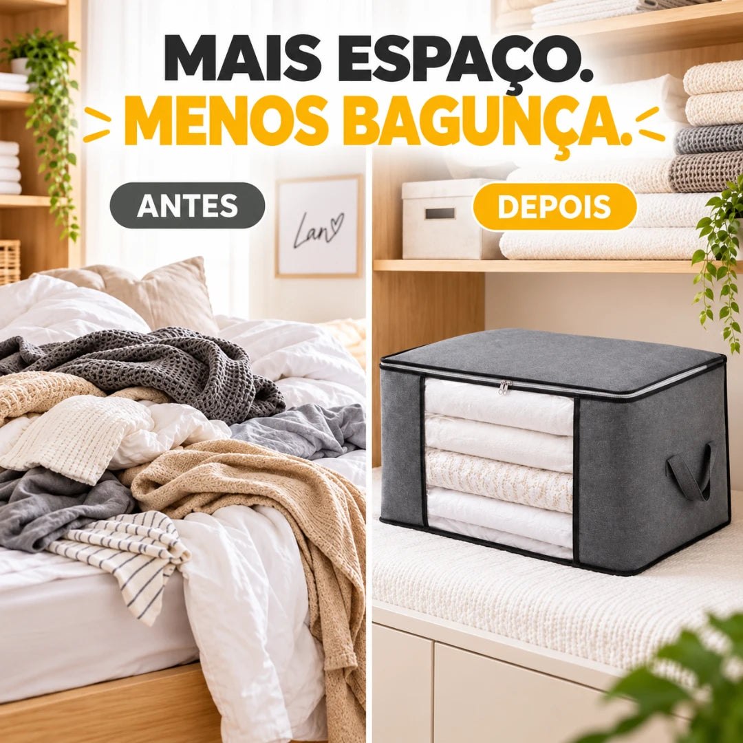 OrganizaFlex™ — Caixa Organizadora para Ganhar Mais Espaço e Acabar com a Bagunça - Entrega Grátis
