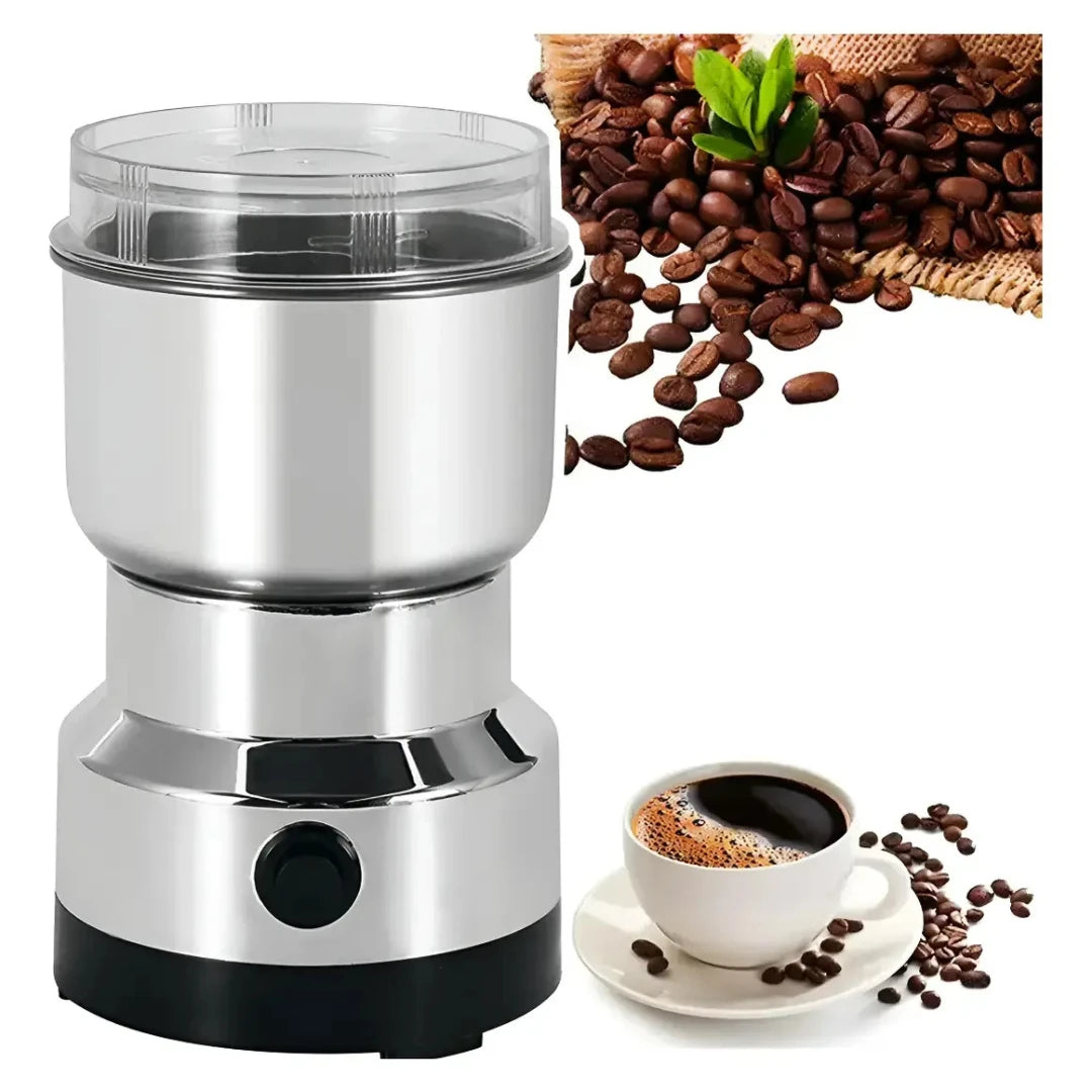 Dona Lili CoffeeGrind™ – Moedor Elétrico de Café e Especiarias em Aço Inox
