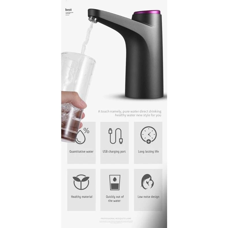 Automatic Electric Water Dispenser Barreled Pump USB Bottle Gallon Drinker Switch Kitchen Utensilio