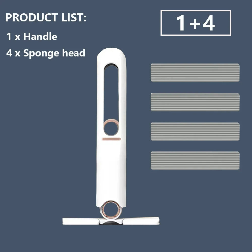 Mini Mop com Espremedor Automático - Kit para Limpeza de Cozinha, Banheiro e Carro