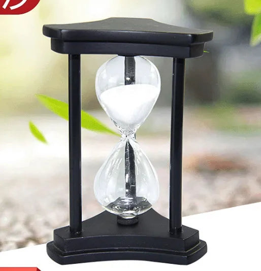 Ampulheta Decorativa com Moldura de Madeira e Areia Colorida - 15, 30, 45 ou 60 Minutos