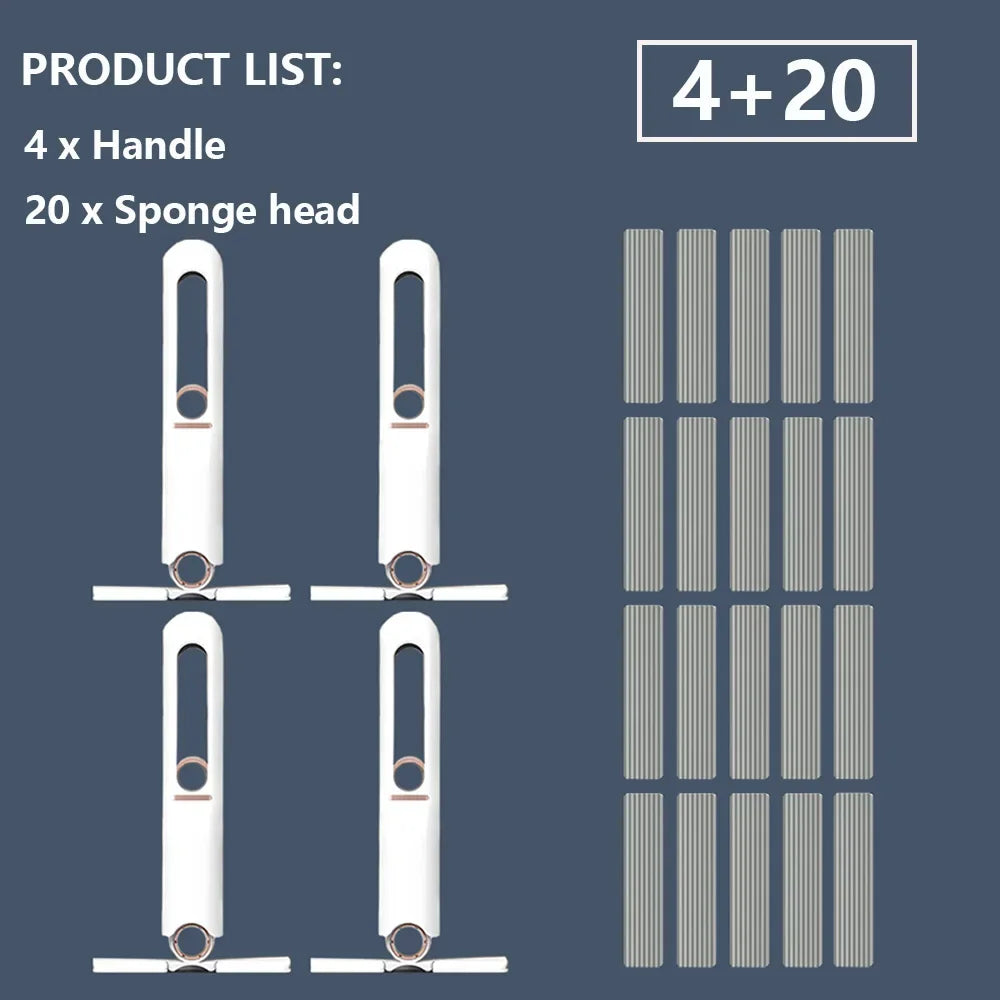 Mini Mop com Espremedor Automático - Kit para Limpeza de Cozinha, Banheiro e Carro