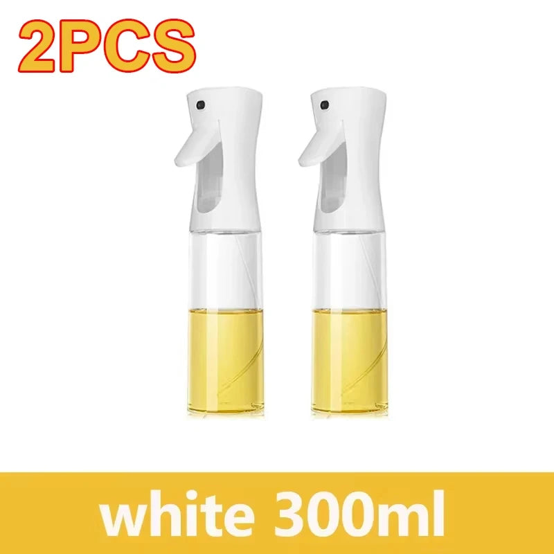 200/300/500ml Oil Spray Bottle BBQ Cooking Olive Oil Sprayer Plastic Baking Oil Spray Empty Bottle Vinegar Bottle Or Oil brush