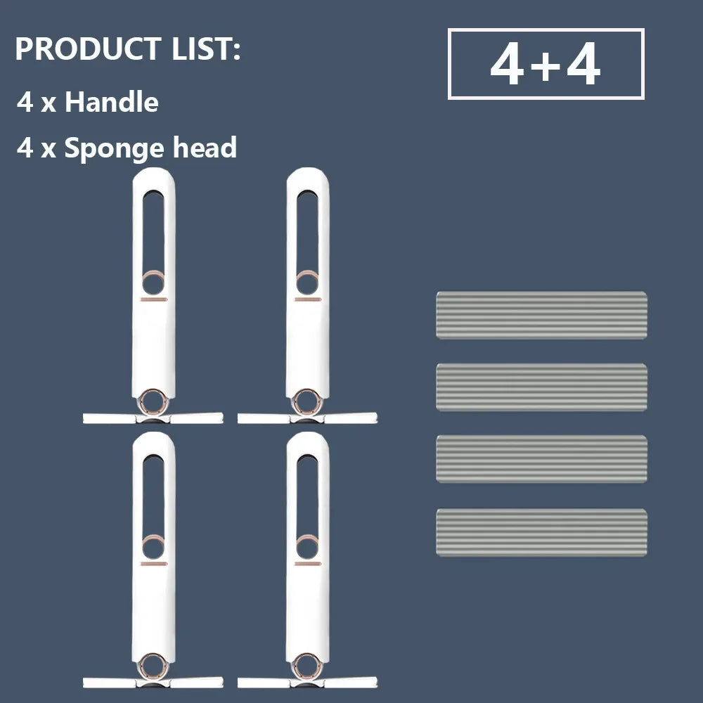 Mini Mop com Espremedor Automático - Kit para Limpeza de Cozinha, Banheiro e Carro