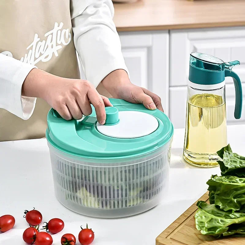Vegetables Salad Spinner Lettuce Leaf Vegetable Dehydrator Greens Washer Dryer Drainer Crisper Strainer For Washing Drying Leafy
