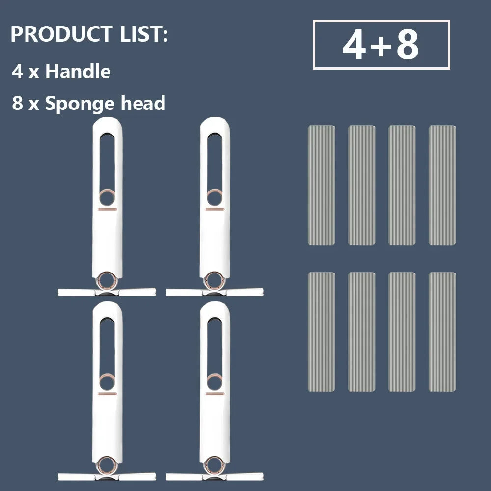 Mini Mop com Espremedor Automático - Kit para Limpeza de Cozinha, Banheiro e Carro