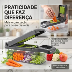 Cortador de Legumes Multifuncional 16 em 1 com Coletor