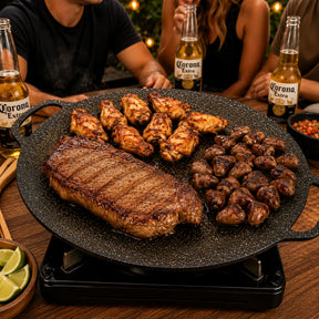 Grill Chef™ - Revestimento Pedra Mineral Antiaderente - Frete Grátis