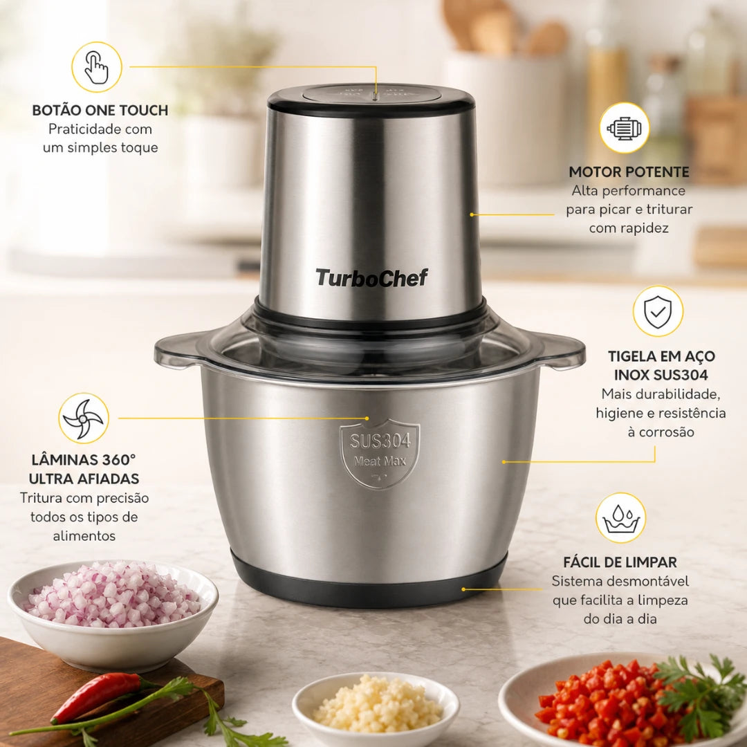 TurboChef Pro™ – Triturador Elétrico Multifuncional