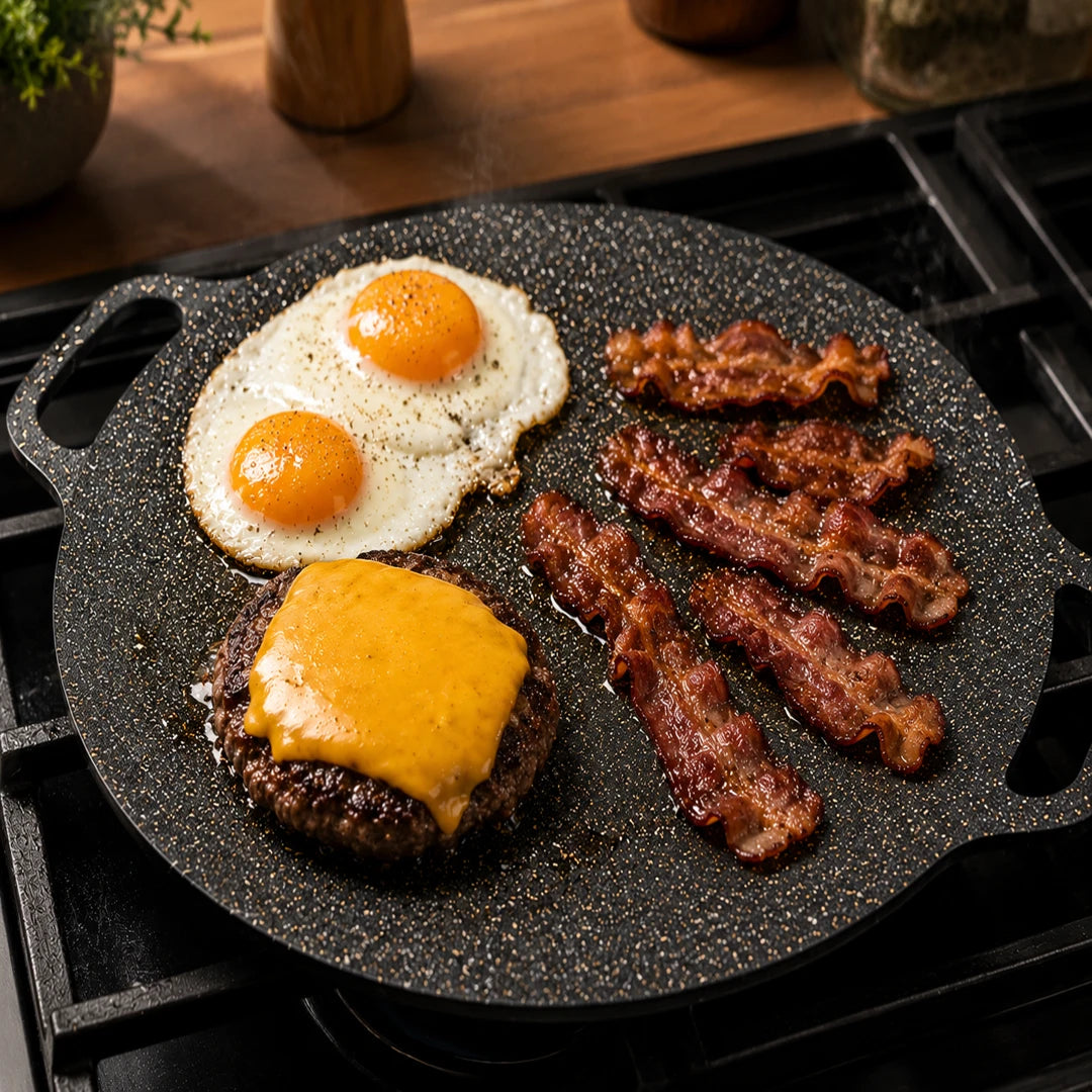 Grill Chef™ - Revestimento Pedra Mineral Antiaderente - Frete Grátis