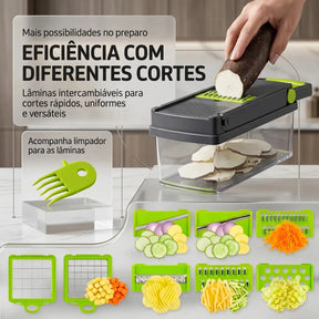 Cortador de Legumes Multifuncional 16 em 1 com Coletor