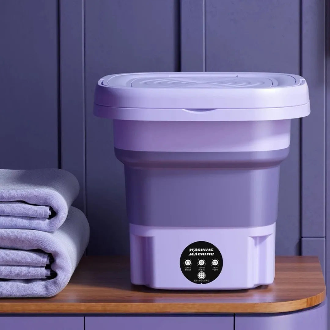 Mini Lavadora Portátil Elétrica 6,5L Dobrável com Motor Brushless - Para Roupas de Bebê e Viagens