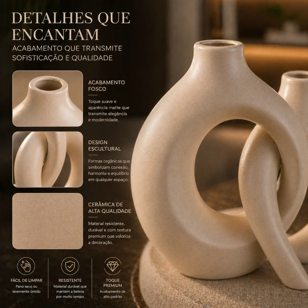 Dupla de Vasos Mônaco em Cerâmica