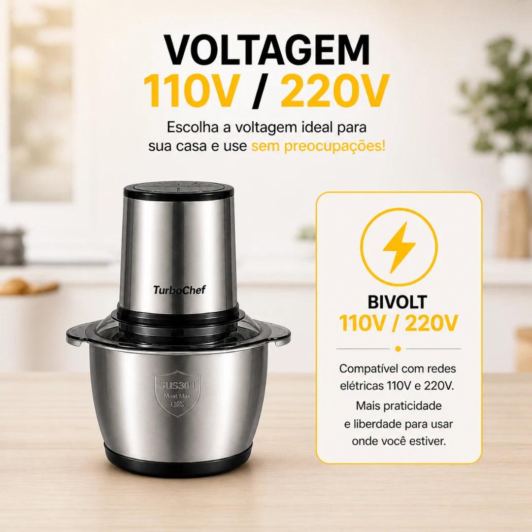 TurboChef Pro™ – Triturador Elétrico Multifuncional