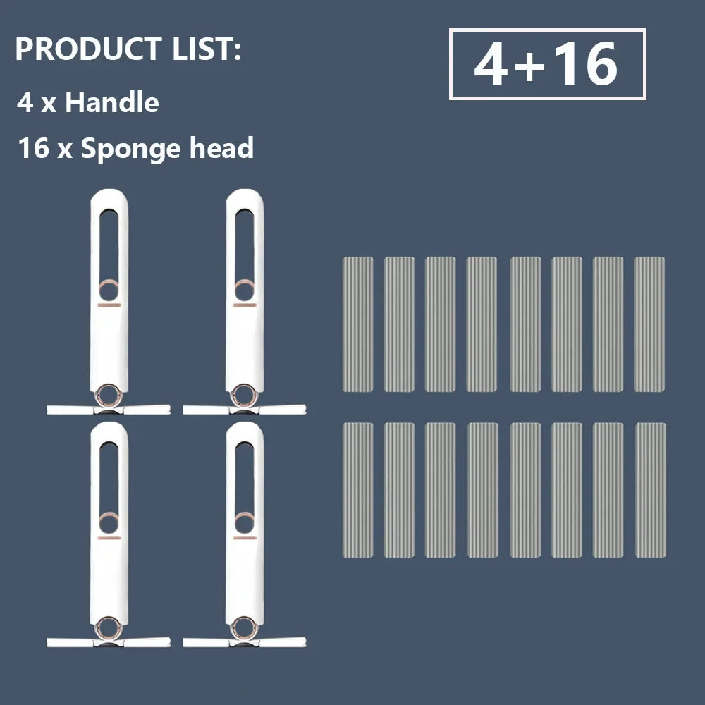 Mini Mop com Espremedor Automático - Kit para Limpeza de Cozinha, Banheiro e Carro