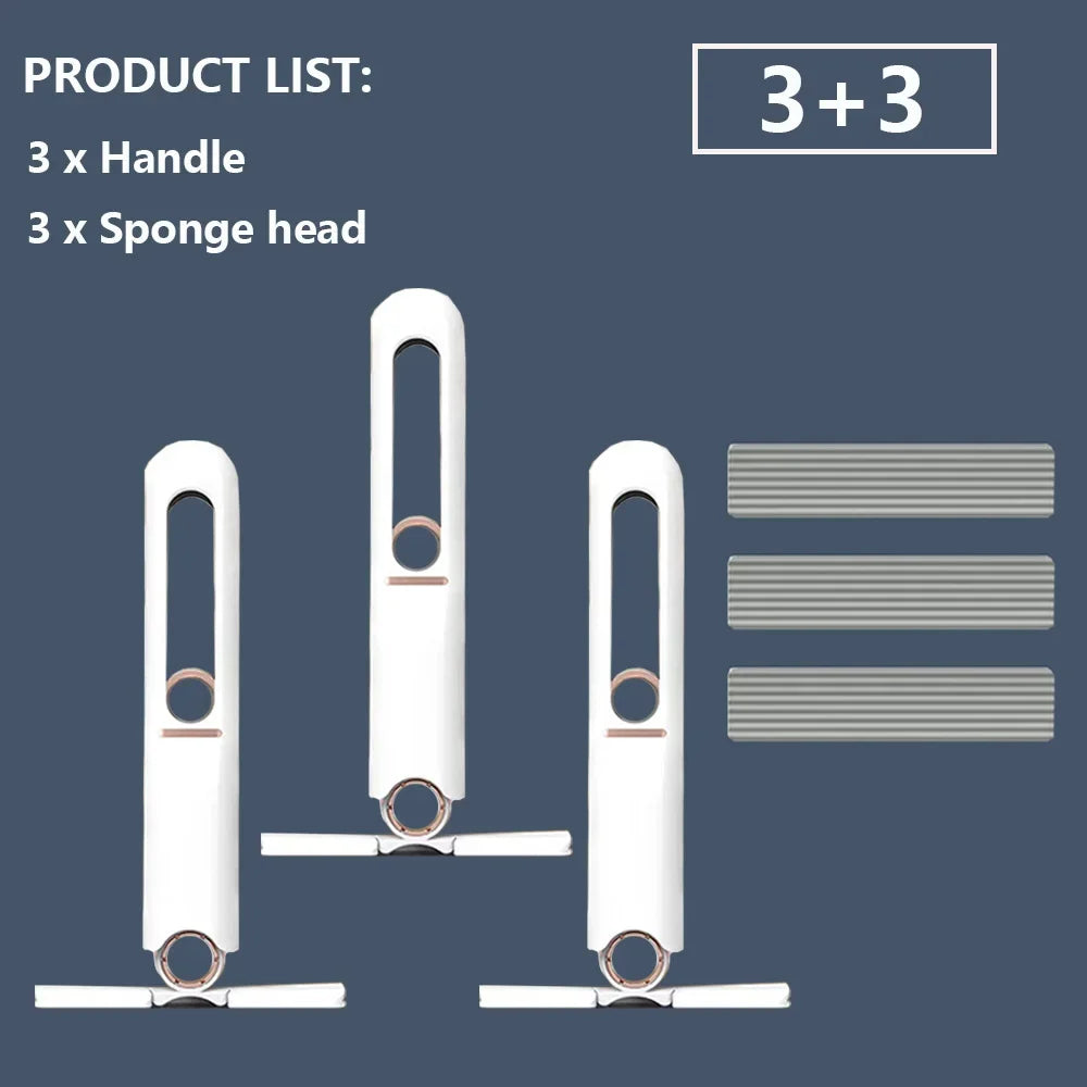 Mini Mop com Espremedor Automático - Kit para Limpeza de Cozinha, Banheiro e Carro