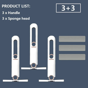 Mini Mop com Espremedor Automático - Kit para Limpeza de Cozinha, Banheiro e Carro
