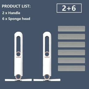 Mini Mop com Espremedor Automático - Kit para Limpeza de Cozinha, Banheiro e Carro