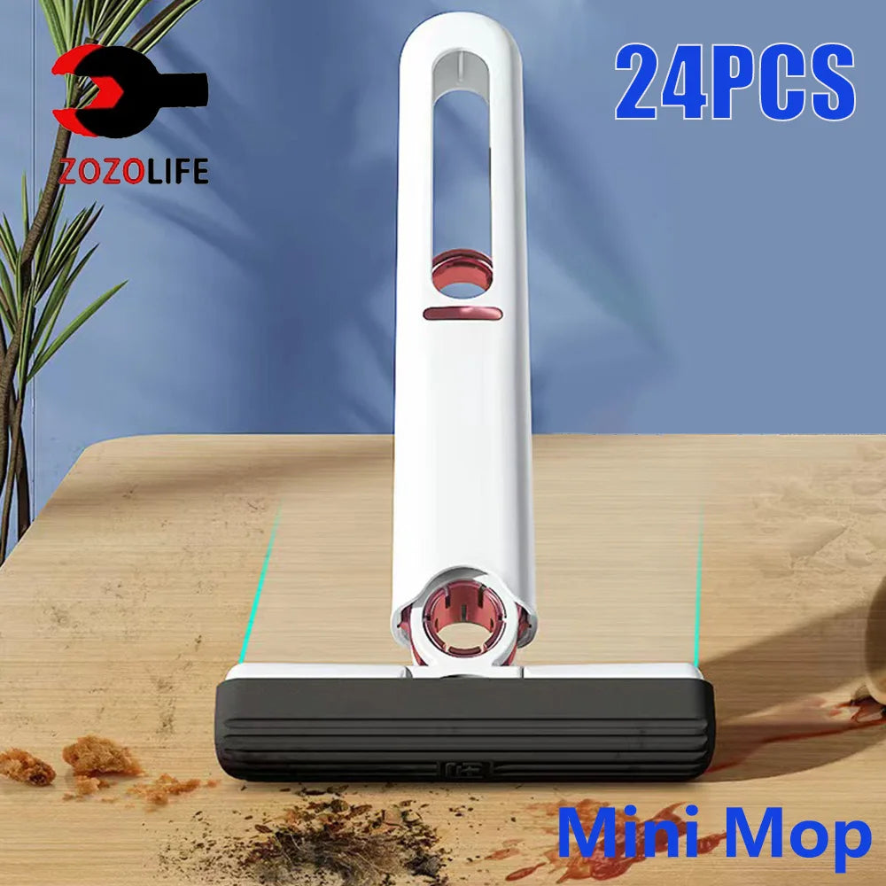 Mini Mop com Espremedor Automático - Kit para Limpeza de Cozinha, Banheiro e Carro