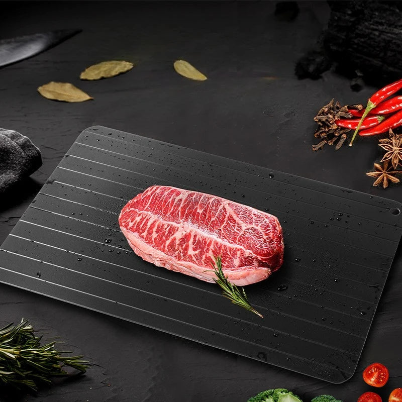 Fast Defrosting Tray for Frozen Meat Large Size Thawing Plate with Groove Design Defrost Food Rapid Safer Kitchen Gadgets Tools