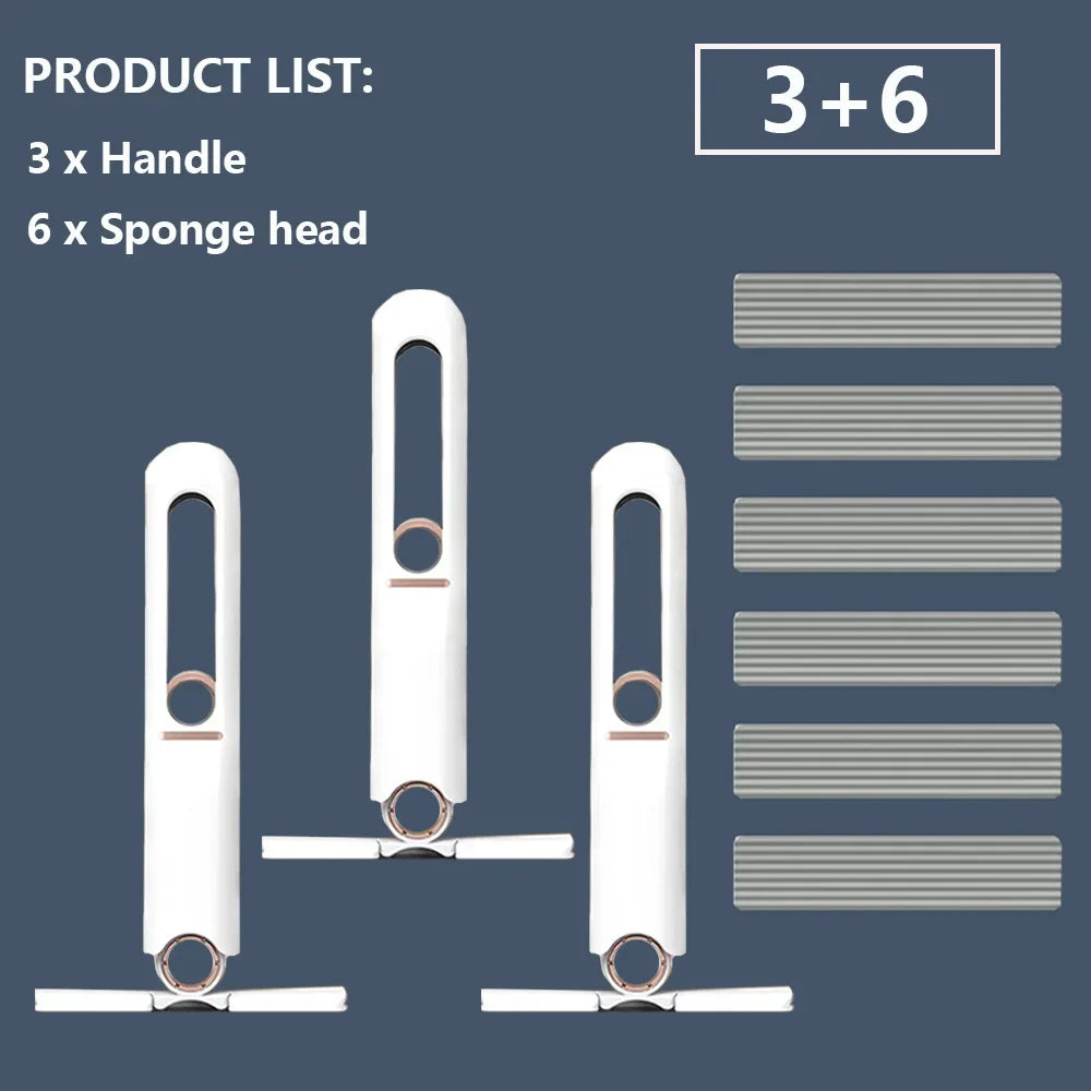 Mini Mop com Espremedor Automático - Kit para Limpeza de Cozinha, Banheiro e Carro