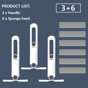 Mini Mop com Espremedor Automático - Kit para Limpeza de Cozinha, Banheiro e Carro