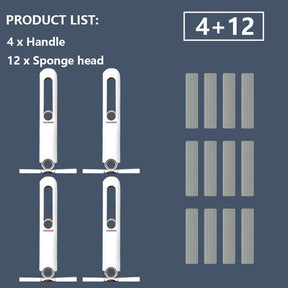 Mini Mop com Espremedor Automático - Kit para Limpeza de Cozinha, Banheiro e Carro
