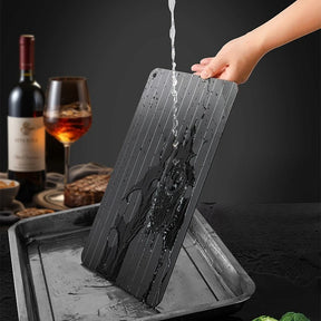 Fast Defrosting Tray for Frozen Meat Large Size Thawing Plate with Groove Design Defrost Food Rapid Safer Kitchen Gadgets Tools