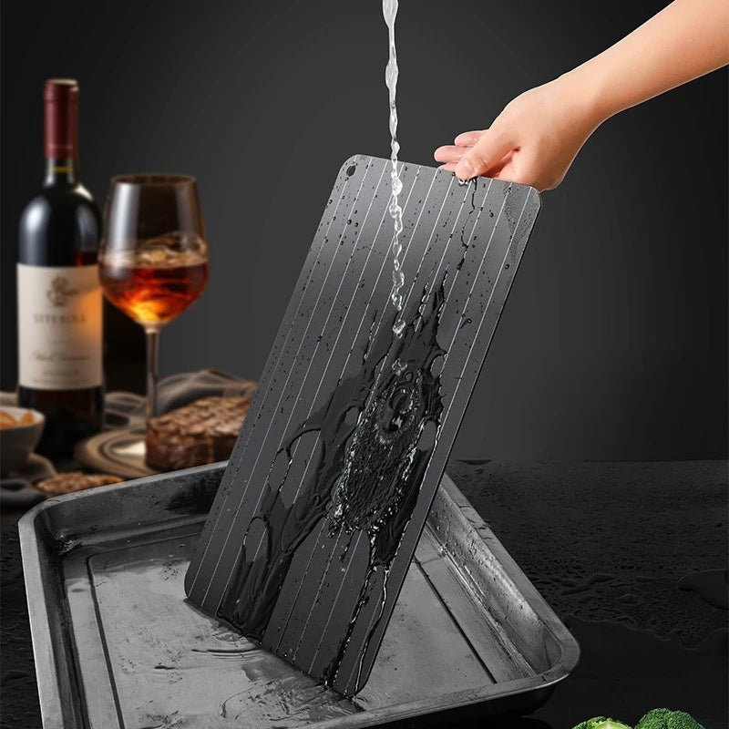 Fast Defrosting Tray for Frozen Meat Large Size Thawing Plate with Groove Design Defrost Food Rapid Safer Kitchen Gadgets Tools