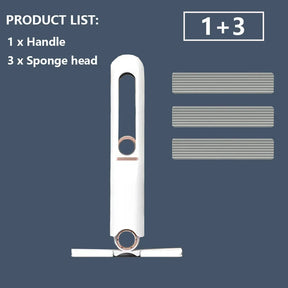 Mini Mop com Espremedor Automático - Kit para Limpeza de Cozinha, Banheiro e Carro