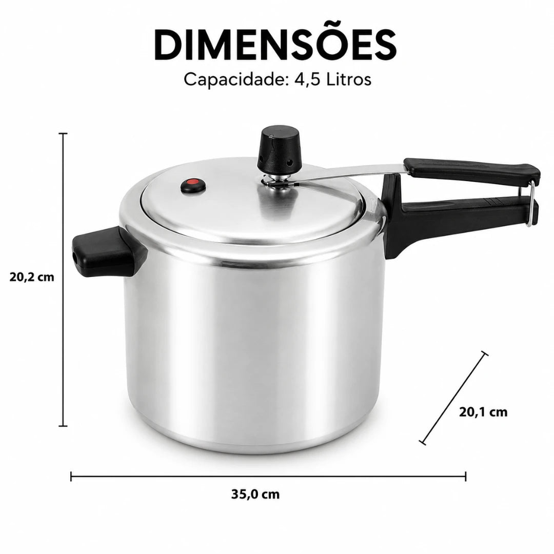 Panela de Pressão Premium 4,5L – Entrega Grátis